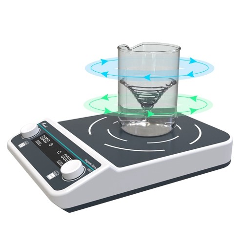 Ciblanc Portable Laboratory Magnetic Stirrer Mixer with Cross Type Stir Bar  Max. Stirring Capacity 50ml Batteries Operated Experiment Equipments 